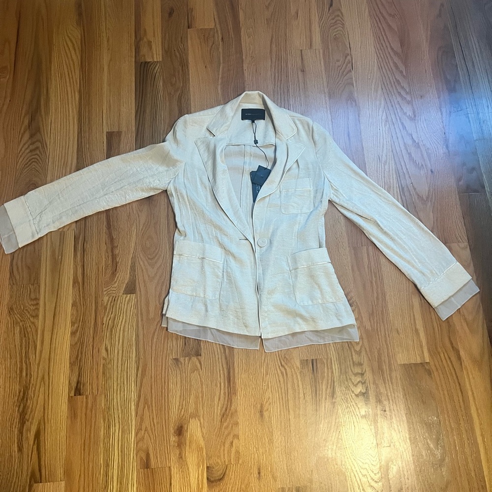 Martine one button jacket in canvas